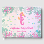 Zeepaardje onder het Zee Baby shower Gastenboek (Voorkant)
