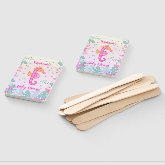 Zeepaardje onder het Zee Baby shower Handwaaier (Niet-gemonteerd)