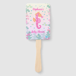 Zeepaardje onder het Zee Baby shower Handwaaier