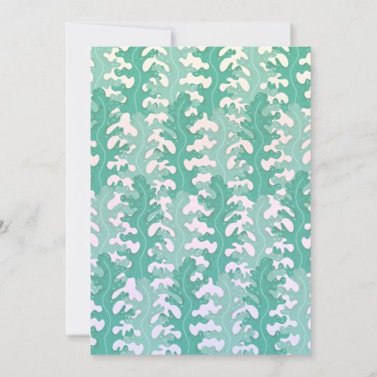 Zeepaardje onder het Zee Baby Shower Uitnodigingen (Achterkant)