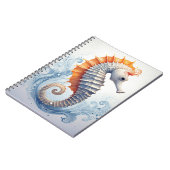 Zeepaardje op de oceaangolven notitieboek (Linkerzijde)