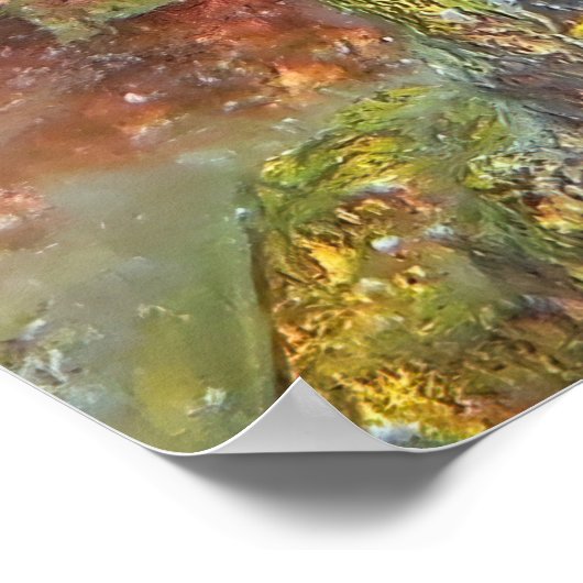 Zeepaardje op koraal poster (Hoek)