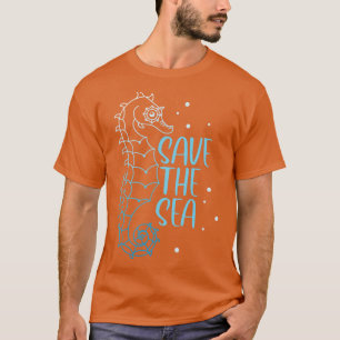 Zeepaardje red het Zee onderwater zeeleven T-shirt