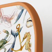 Zeepaardje, Scheepswiel, Dolphin, Crab, Pattern Pickleball Paddle (Links Detail)