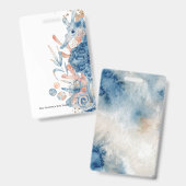 Zeepaardje schelp onder de zee baby boy shower badge (Voor- en achterkant)