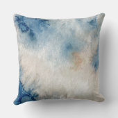 Zeepaardje schelp onder de zee Blauwe verjaardag v Kussen (Achterkant)