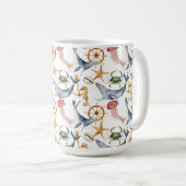 Zeepaardje, Schepen Wiel, Walvissen, Krab, Zeester Koffiemok (Voorkant rechts)