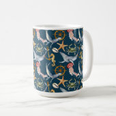 Zeepaardje, Schepen Wiel, Walvissen, Krab, Zeester Koffiemok (Voorkant rechts)