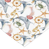 Zeepaardje, Schepen Wiel, Walvissen, Krab, Zeester Korte Tafelloper (Hoek)