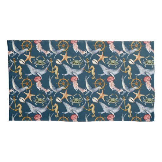 Zeepaardje, Schepen Wiel, Walvissen, Krab, Zeester Kussensloop (Achterkant-Rechts)