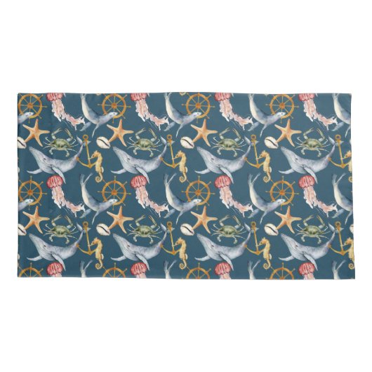 Zeepaardje, Schepen Wiel, Walvissen, Krab, Zeester Kussensloop (Achterkant-Links)