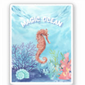 zeepaardje sticker (Voorkant)