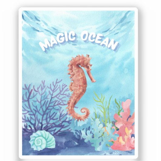 zeepaardje sticker (Voorkant)