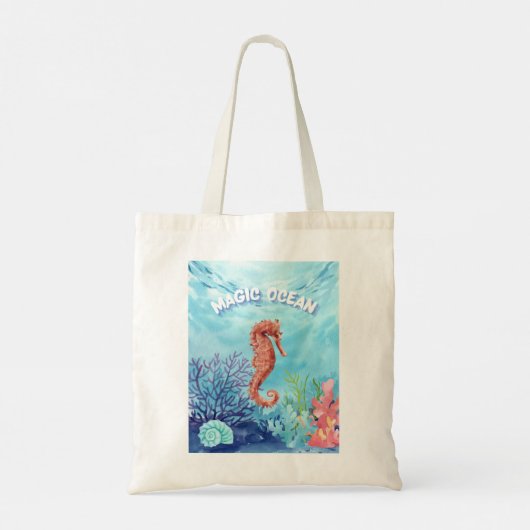 zeepaardje tote bag (Achterkant)