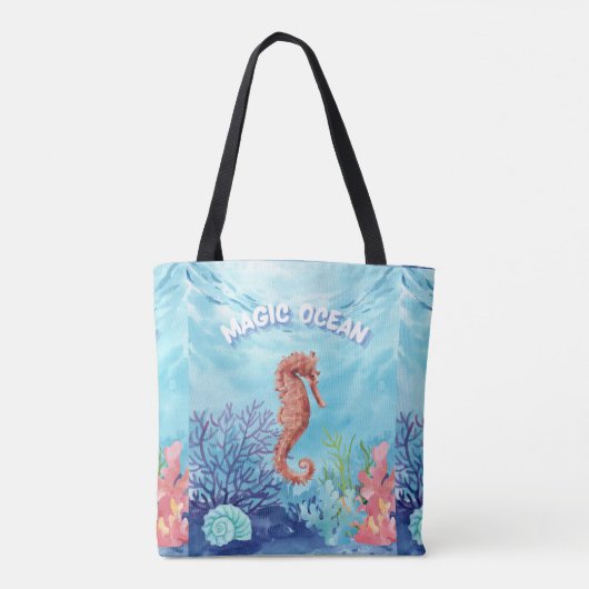 zeepaardje tote bag (Achterkant)
