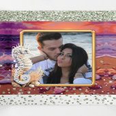 Zeepaardje tropisch eiland zonsopgang zonnestrand drieluik uitnodiging (Binnenkant midden)