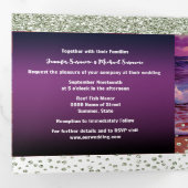 Zeepaardje tropisch eiland zonsopgang zonnestrand drieluik uitnodiging (Binnenzijde eerst)