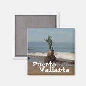 Zeepaardje uit het water; Mexico Souvenir Magneet (Voorkant / Achterkant)