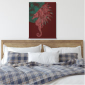 zeepaardje van de maan canvas afdruk (Insitu (Slaapkamer))