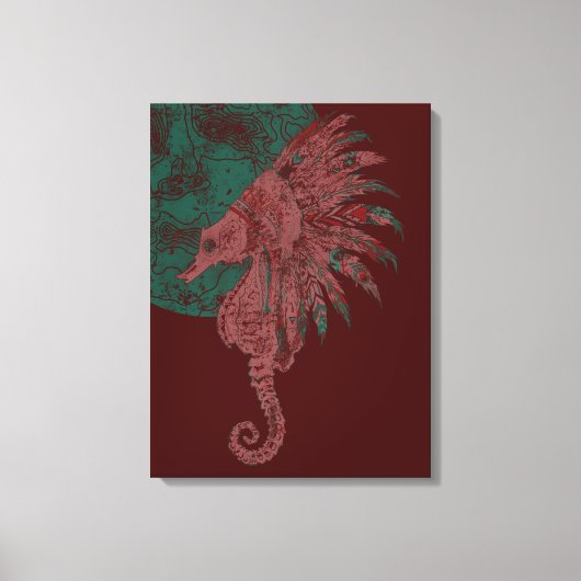 zeepaardje van de maan canvas afdruk (Voorkant)