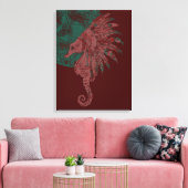 zeepaardje van de maan canvas afdruk (Insitu (Woonkamer))
