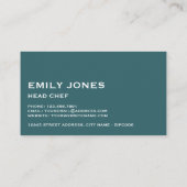 Zeepaardje, Vis en zeevruchten, Chef, Koken Visite Visitekaartje (Achterkant)