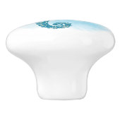 Zeepaardje Waterverf Ocean Beach Keramische Knop (Zijkant)