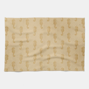 Zeepaardje Zee Dier Liefhebber Vintage Stijl Theedoek