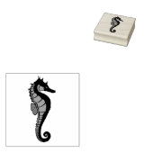 Zeepaardje, zee, paard, oceaan, vorm rubberstempel (Gestempeld)