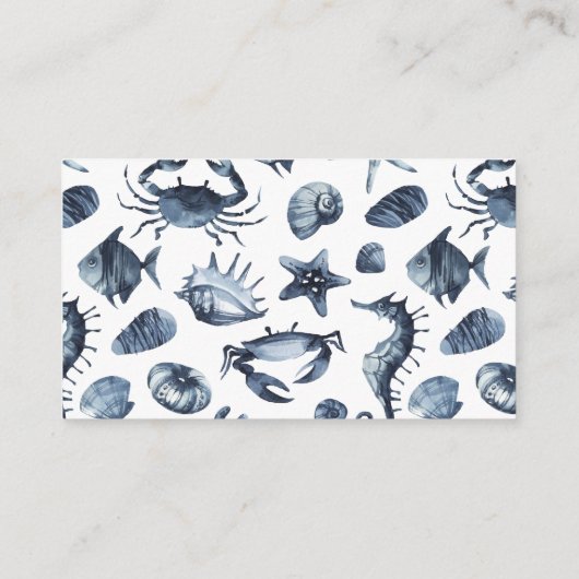 Zeepaardje & zeesterren | Bruiloft hotelaccommodat Informatiekaartje (Achterkant)