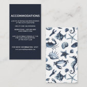 Zeepaardje & zeesterren | Bruiloft hotelaccommodat Informatiekaartje (Voorkant / Achterkant)