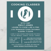 Zeepaardje, zeevoedsel, kookklassen Adverteren Flyer (Voorkant)