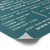 Zeepaardje, zeevoedsel, kookklassen Adverteren Poster (Hoek)