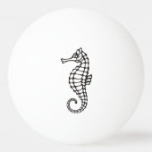 Zeepaardje Zwart Pingpongbal (Voorkant)