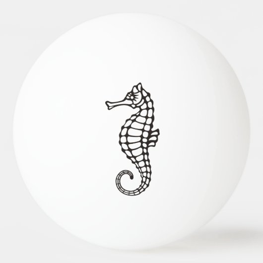 Zeepaardje Zwart Pingpongbal (Achterkant)