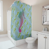 Zeepaardjes art douchegordijn (In situ)