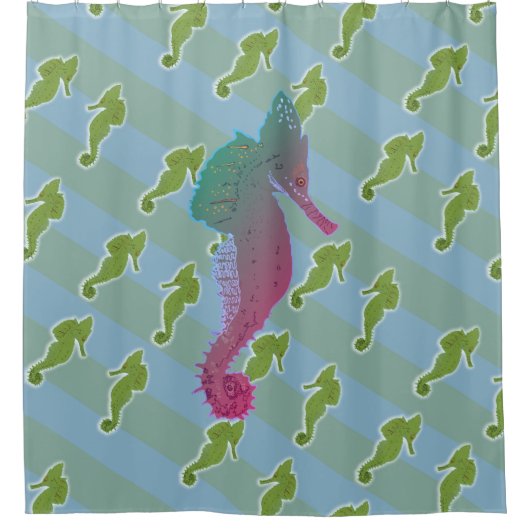 Zeepaardjes art douchegordijn (Voorkant)