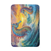 Zeepaardjes bij Sunset Design van Rich AMeN Gill Badmat (Voorkant Verticaal)