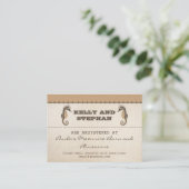  zeepaardjes bruiloft register tickets informatiekaartje (Staand voorkant)