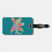 zeepaardjes en bagagelabel van zeestuien (Achterkant horizontaal)