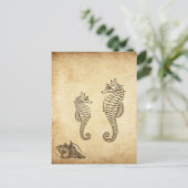 zeepaardjes en Conch Shell Beach Briefkaart (Staand voorkant)