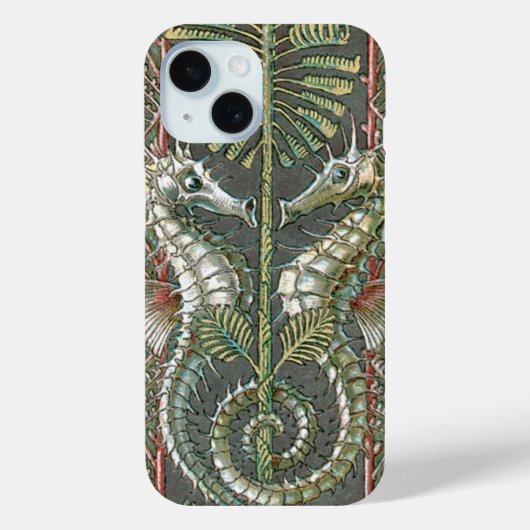 Zeepaardjes en Zeewier,  Art Nouveau Case-Mate iPhone Case (Achterkant)