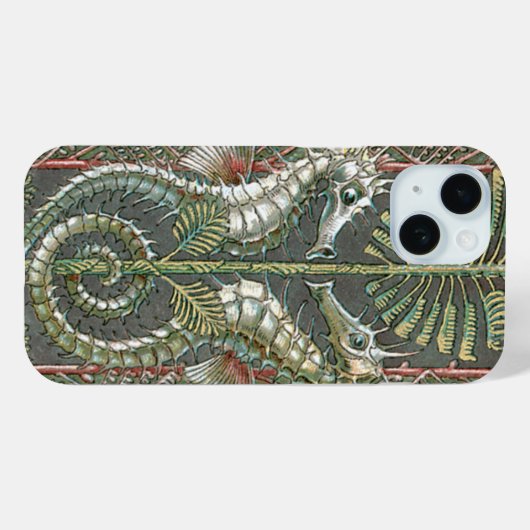 Zeepaardjes en Zeewier,  Art Nouveau Case-Mate iPhone Case (Achterkant (horizontaal))