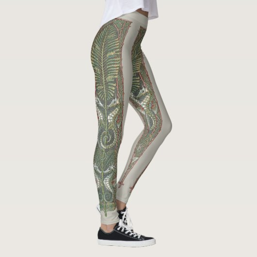 Zeepaardjes en Zeewier, Art Nouveau Leggings (Rechts)