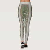 Zeepaardjes en Zeewier,  Art Nouveau Leggings (Achterkant)
