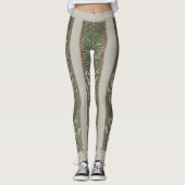 Zeepaardjes en Zeewier,  Art Nouveau Leggings (Voorkant)
