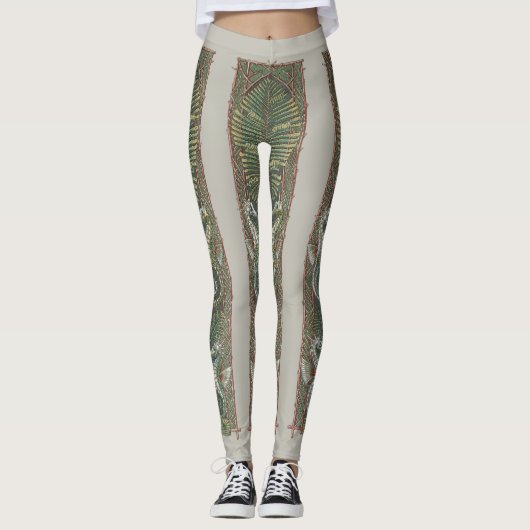 Zeepaardjes en Zeewier,  Art Nouveau Leggings (Voorkant)