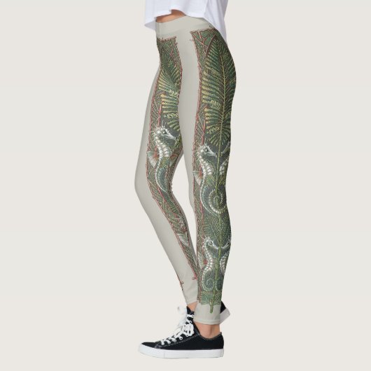 Zeepaardjes en Zeewier,  Art Nouveau Leggings (Links)