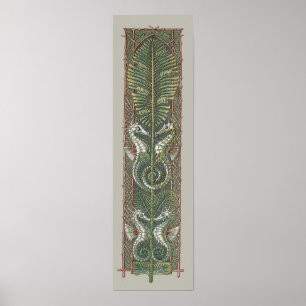 Zeepaardjes en Zeewier,  Art Nouveau Poster