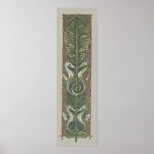 Zeepaardjes en Zeewier,  Art Nouveau Poster (Voorkant)